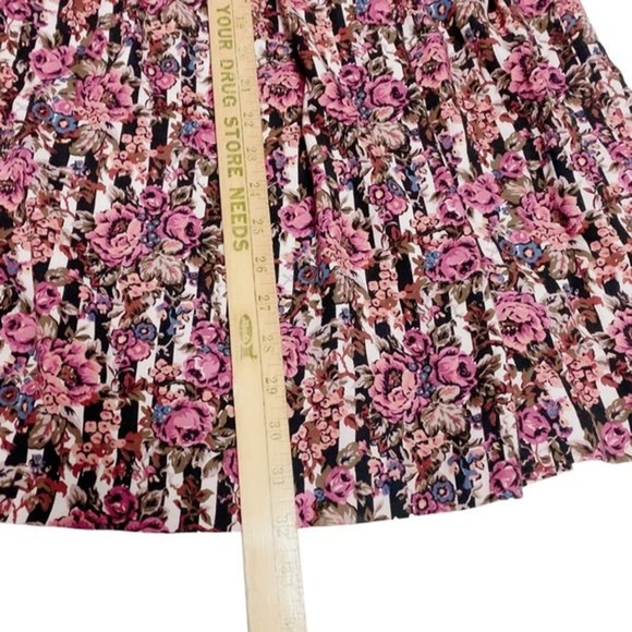 Vintage Intuition Floral Grandmacore Pleated Pocket Maxi Skirt Made in USA - Picture 9 of 12